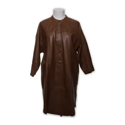 Læderkjole (Brun) fra Set Læder, Polyester