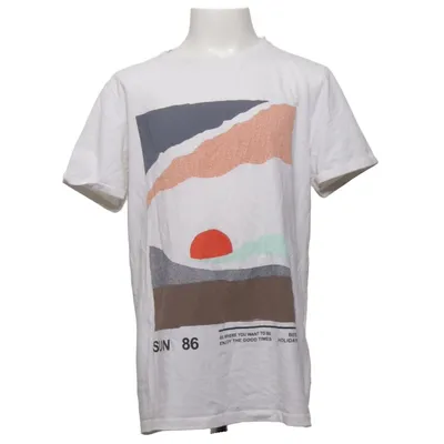 T-shirt (Wit, Meerkleurig) van Name It Elastaan, Organisch katoen