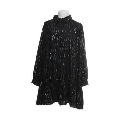 Skjortekjole (Sort, Guld) fra Zara Viscose, Polyester