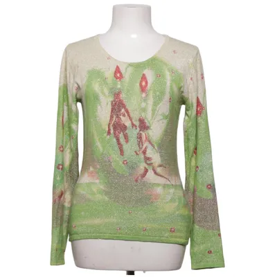 Pull-over (Vert, Beige) de Excellent Élasthane, Fibre métallique, Viscose