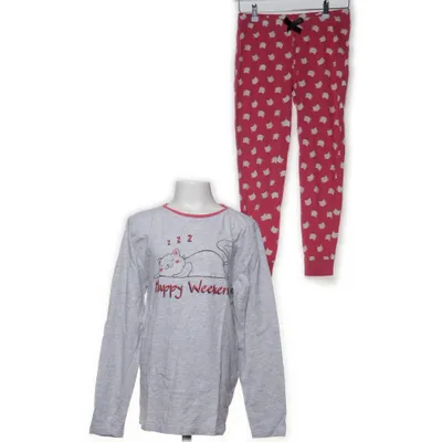 Pyjamas (Rosa, Grå, Vit) från Nightwear Bomull, Viskos