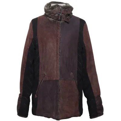 Shearling jacket (Brown, Black, Green) from Junge Polyamide, Polyester