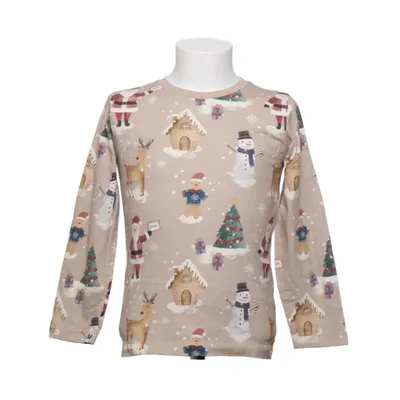 Langærmet t-shirt (Beige, Flerfarvet) fra Next Bomuld