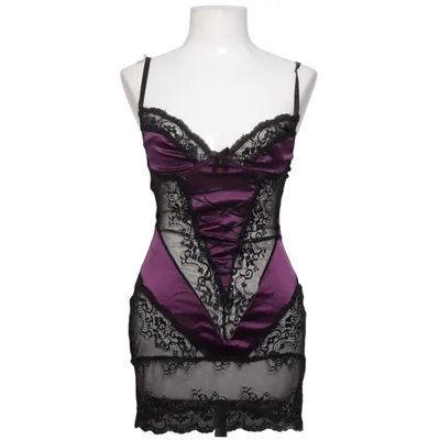 Negligé (Lila, Zwart) van Cottelli Collection Elastaan, Polyamide