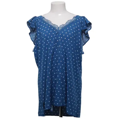 Haut (Bleu, Blanc) de Nougat Élasthane, Polyester