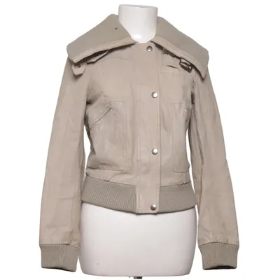 Läderjacka (Beige) från Tammy Akryl, Skinn, Polyester