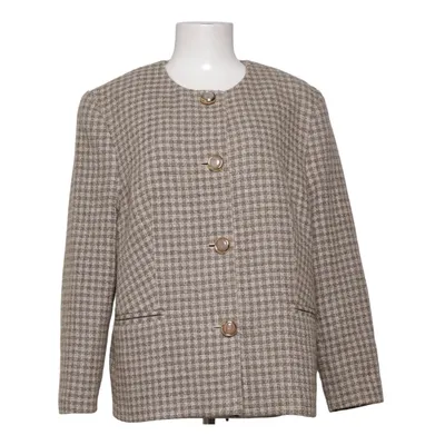 Kavaj (Beige, Grå) från RIO Polyester, Ull