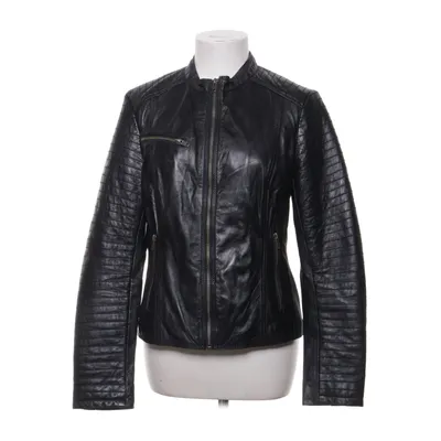 Leather jacket (Black) from Transmission Leather, Polyester