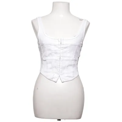 Crop top (Blanc) de Dilvin Coton, Élasthane