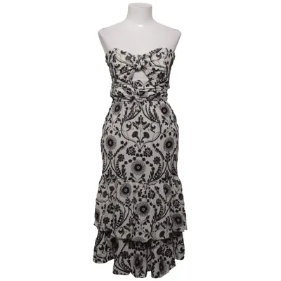 Dress (Black, White) from Studio F Linen, Polyester, Viscose