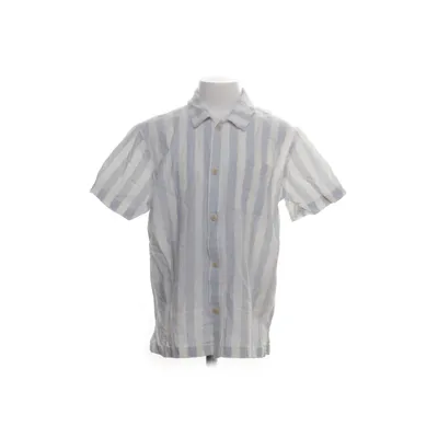 Shirt (White, Blue) from Lindex Kids Cotton, Linen