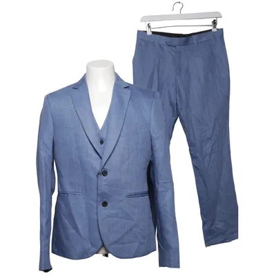 Suit (Blue) from Tailor Store Linen, Silk, Wool