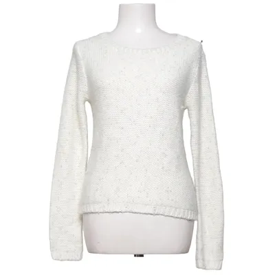 Sweater (White) from Size 8 Needle Acrylic, Metallic fiber, Wool
