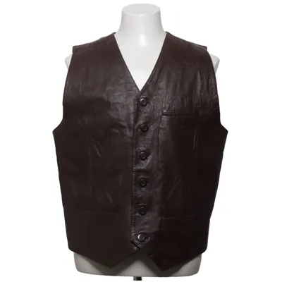 Leren vest (Bruin) van Duke Katoen, Leer, Polyester
