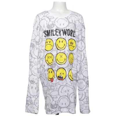 Langarmshirt (Weiß, Gelb, Grau) von Smiley World Baumwolle