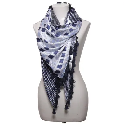Scarf (Blå, Vit, Svart) från Steffen Schraut Silke