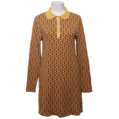 Jurk (Bruin, Geel) van Zara Polyamide, Viscose