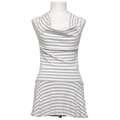 Halterneck dress (Gray, White) from Edikted Cotton, Elastane