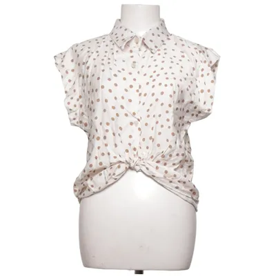 Top (White, Brown) from New Collection Polyester, Viscose