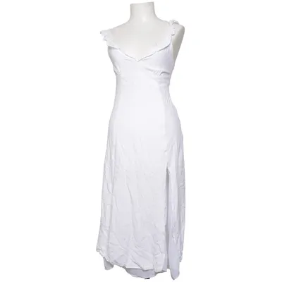 Maxi jurk (Wit) van Pull & Bear Linnen, Viscose