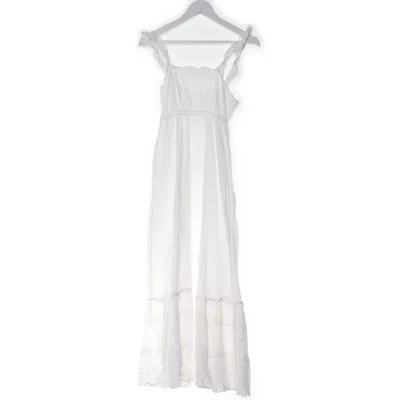 Långklänning (Vit) från Schiesser Bomull