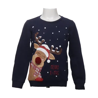 Julesweater (Blå, Flerfarvet) fra Pocopiano Bomuld, Polyester