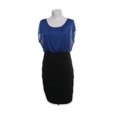 Dress (Blue, Black) from Enfocus Studio Elastane, Polyester