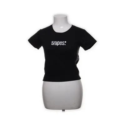 T-shirt (Svart, Vit) från Snipes Bomull, Elastan