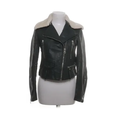 Bikerjack (Groen) van Zara Basic Outerwear Polyurethaan, Polyester
