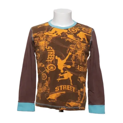 Lange mouwen shirt (Bruin, Oranje, Blauw) van Maxomorra Organisch katoen