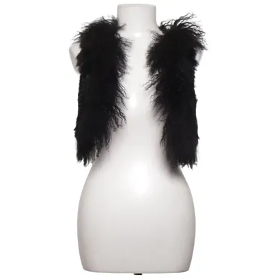 Fur vest (Black) from Minus Polyester, Rabbit fur