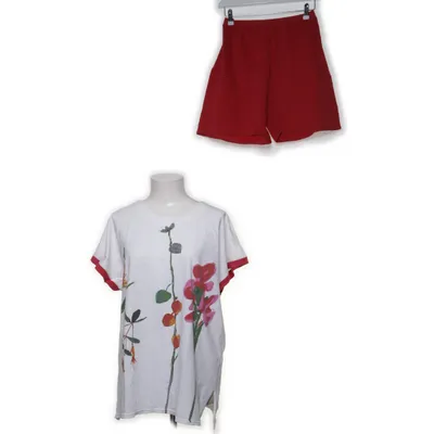 Set (Vit, Röd, Flerfärgad) från Queentex Bomull