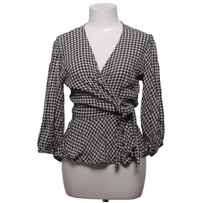 Wrap blouse (Black, White) from Ganni Viscose
