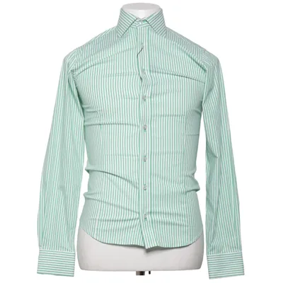 Chemise (Vert, Blanc) de Dressmann Premium Collection Coton, Élasthane