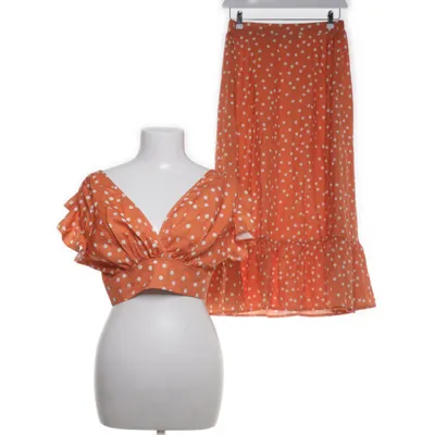 Set (Oranje, Wit) van Shein Elastaan, Polyester