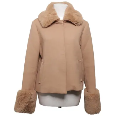 Vinterjacka (Beige) från Meotine Elastan, Pälsimitation, Polyester, Viskos