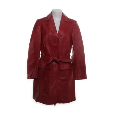 Leather coat (Red) from Jürgen Michaelsen Polyester, Leather