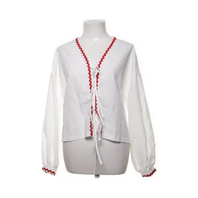 Blus (Vit, Röd) från Outfitbook Bomull, Polyester