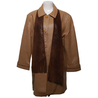 Leren jas (Beige, Bruin) Leer