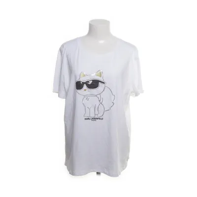 T-shirt (Wit) van Karl Lagerfeld Katoen, Elastaan