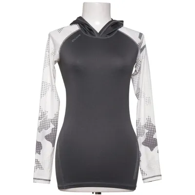 Hoodie (Gray, White) from Dcore Elastane, Polyester