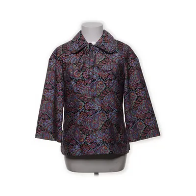 Blouse (Multicolored, Black) Polyester