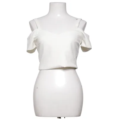 Crop top (Wit) van Topshop Petite Katoen, Elastaan, Polyester