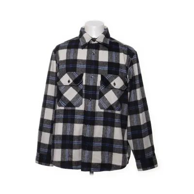 Skjortejakke (Sort, Hvid, Blå) fra Hugo Boss Genanvendt polyester, Uld