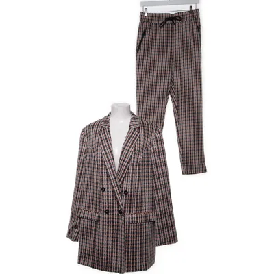 Jakkesæt (Brun, Sort, Hvid) fra Création L Elastan, Polyester, Viscose