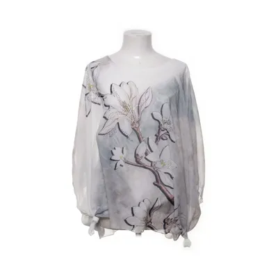 Top (White, Multicolored) from Opl Fashion Elastane, Polyester, Viscose