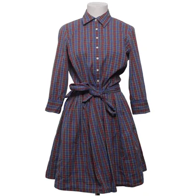 Skjortekjole (Blå, Rød, Flerfarvet) fra Lands' End Bomuld, Elastan, Polyester