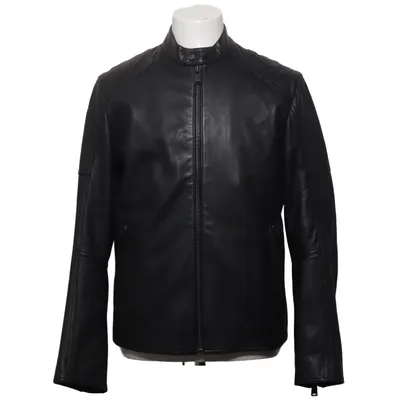 Leather jacket (Black) from Hugo Boss Cotton, Leather, Polyester