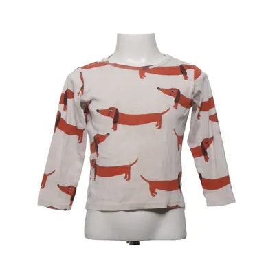Långärmad t-shirt (Vit, Brun) från Mini Rodini Ekologisk bomull