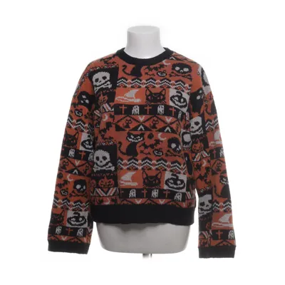 Sweater (Orange, Black, White) from Romwe Acrylic, Polyamide, Polyester
